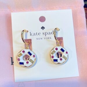 Kate Spade Coffee Break Donut Huggies in Goldtone NWT